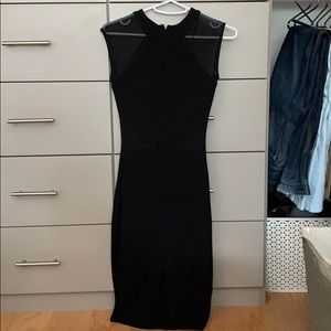 French connection stretchy black dress